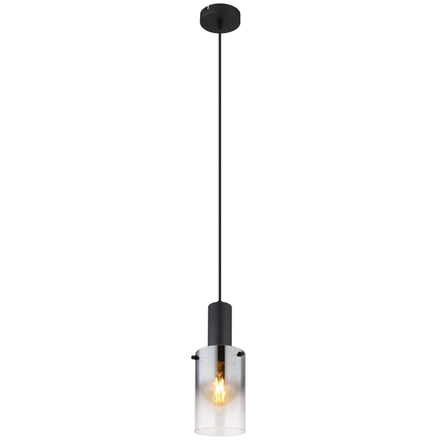 Globo - Lestenec na vrvici 1xE27/40W/230V pr. 12,5 cm črna