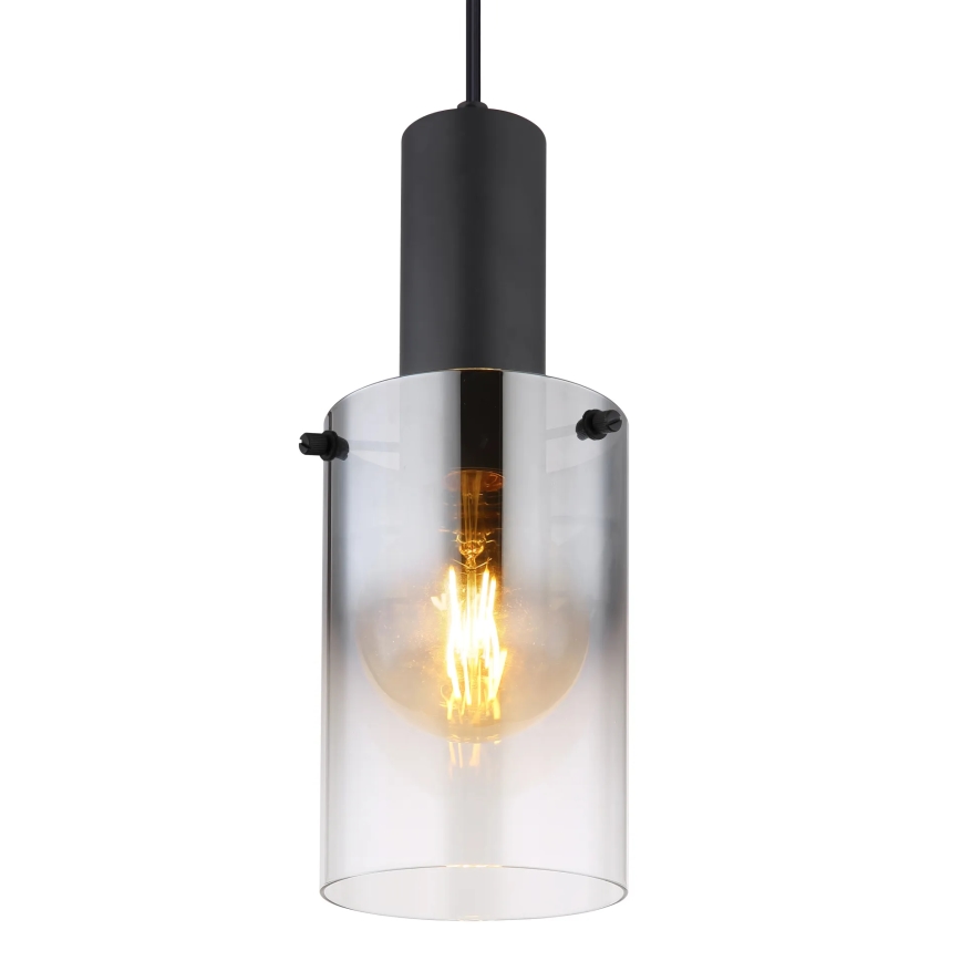 Globo - Lestenec na vrvici 1xE27/40W/230V pr. 12,5 cm črna