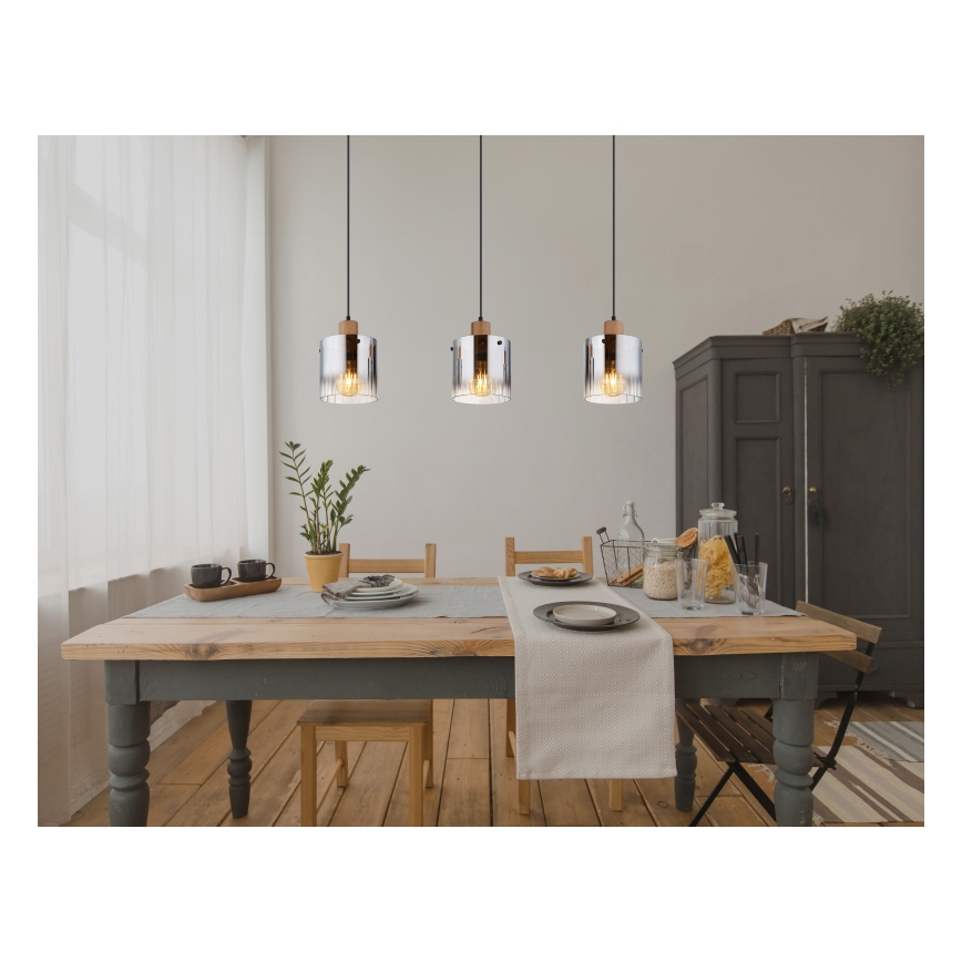 Globo - Lestenec na kablu 3xE27/60W/230V