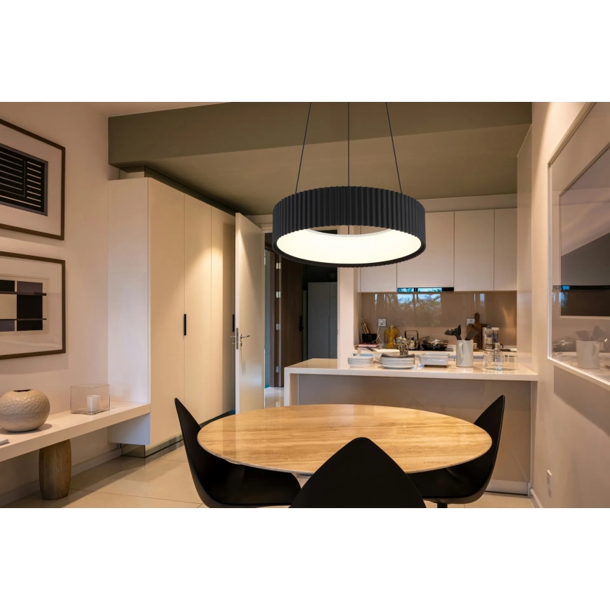 Globo - LED lestenec na kablu LED/45W/230V 2700/4000/6000K, premer 46 cm, črna
