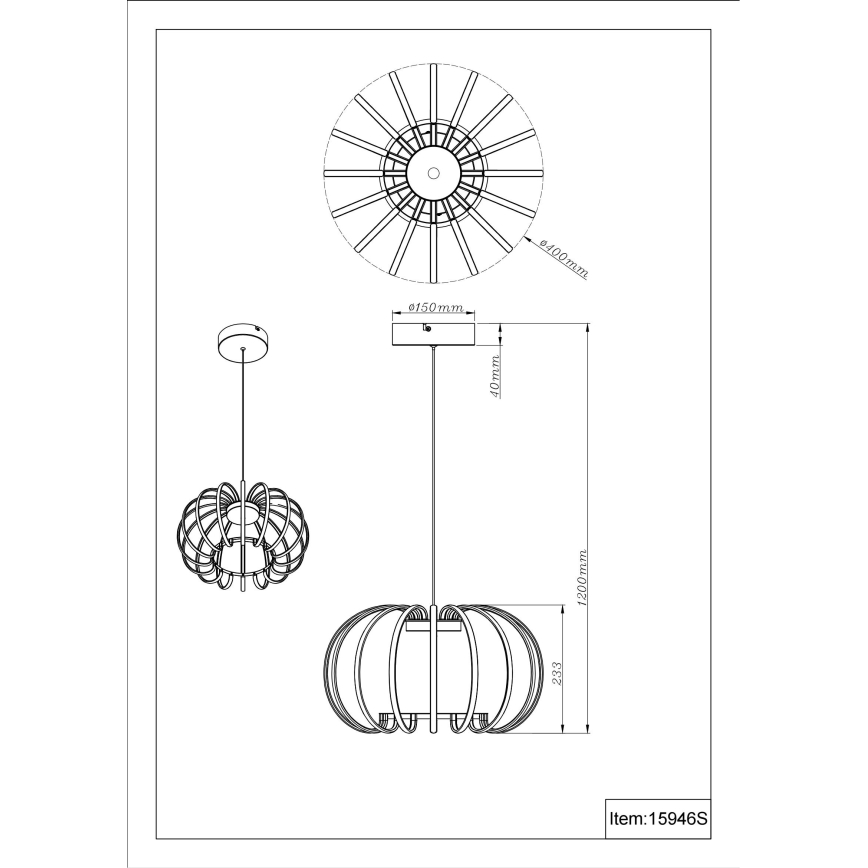 Globo - LED zatemljiv lestenec na kablu LED/40W/230V 3000K