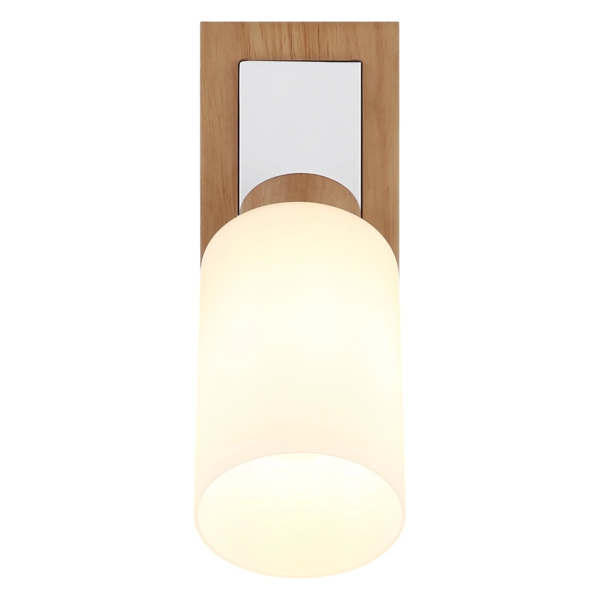 Globo - Stensko točkovno svetilo 1xE27/60W/230V hrast/bela