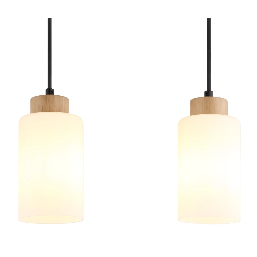 Globo - Lestenec na kablu 3xE27/60W/230V hrast/bela