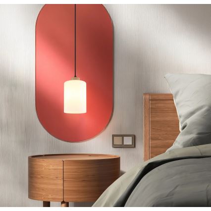 Globo - Lestenec na kablu 1xE27/60W/230V hrast/bela