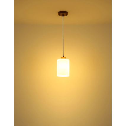 Globo - Lestenec na kablu 1xE27/60W/230V hrast/bela