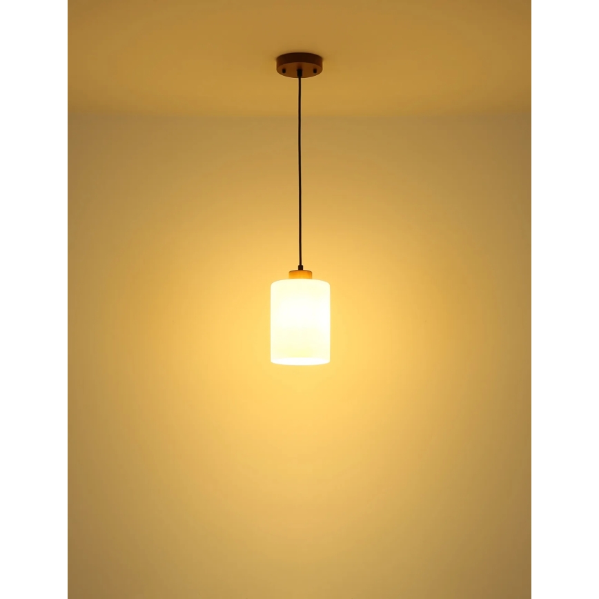 Globo - Lestenec na kablu 1xE27/60W/230V hrast/bela