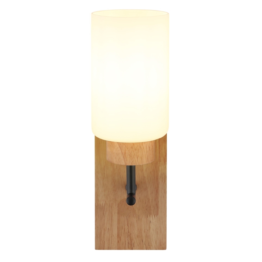 Globo - Stenska svetilka 1xE27/60W/230V hrast/bela