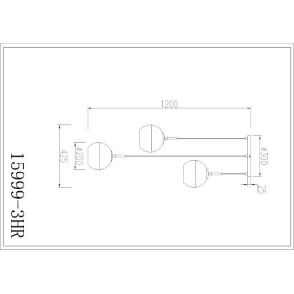 Globo - Viseča svetilka na kablu 3xE27/60W/230V