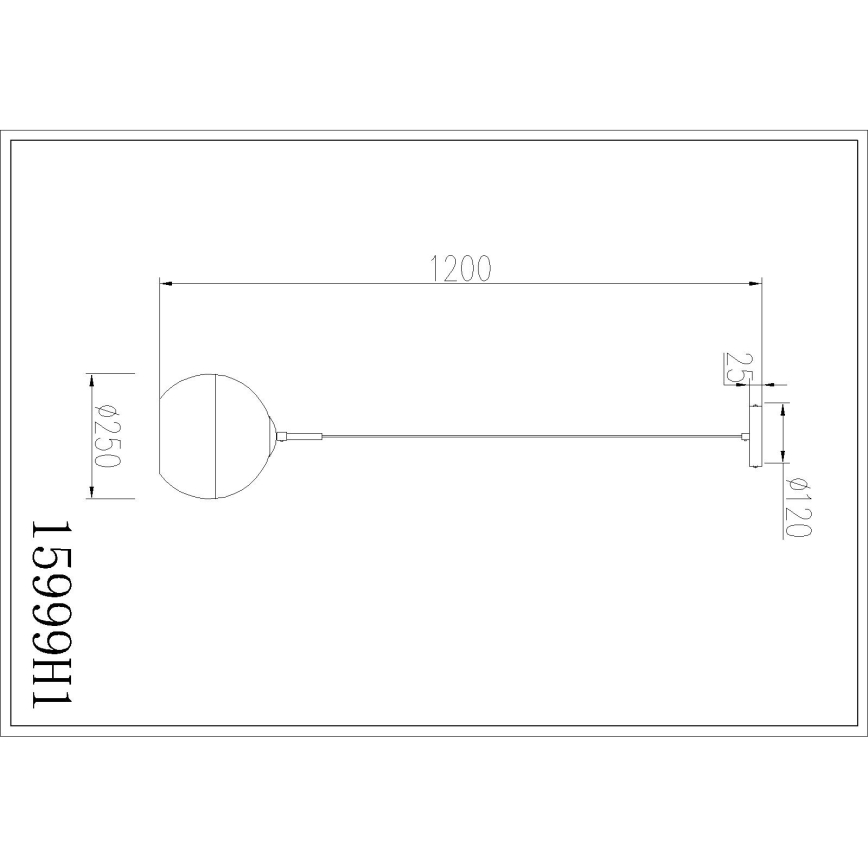 Globo - Viseča svetilka na kablu, 1×E27 (maks. 60 W), 230 V, premer 25 cm