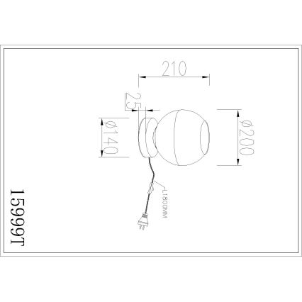 Globo - Namizna svetilka 1xE27/60W/230V