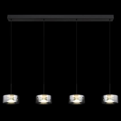 Globo - LED lestenec na kablu LED/24W/230V črna/dimljena