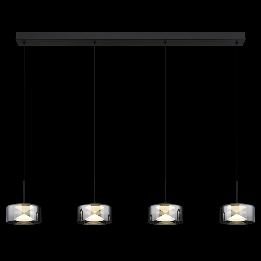 Globo - LED lestenec na kablu LED/24W/230V črna/dimljena