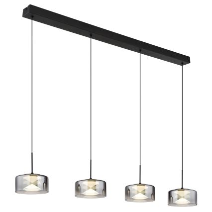 Globo - LED lestenec na kablu LED/24W/230V črna/dimljena