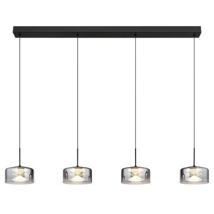 Globo - LED lestenec na kablu LED/24W/230V črna/dimljena