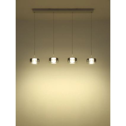 Globo - LED lestenec na kablu LED/24W/230V bela/zadimljena