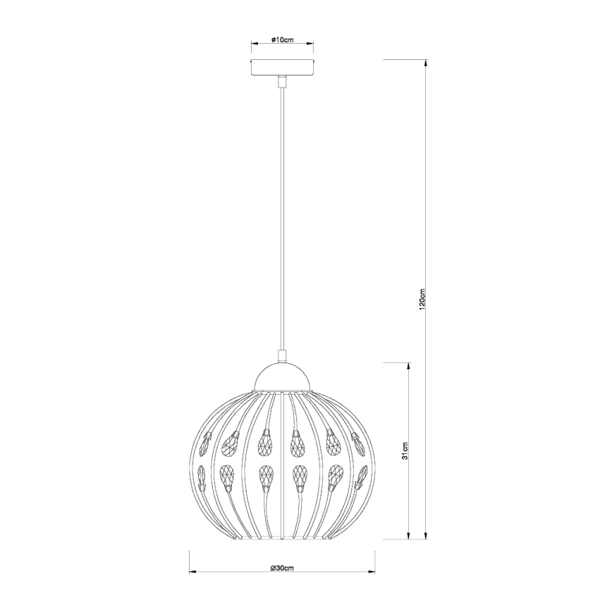 Globo - Viseča svetilka na vrvici 1x E27/60W/230V, Ø 30 cm