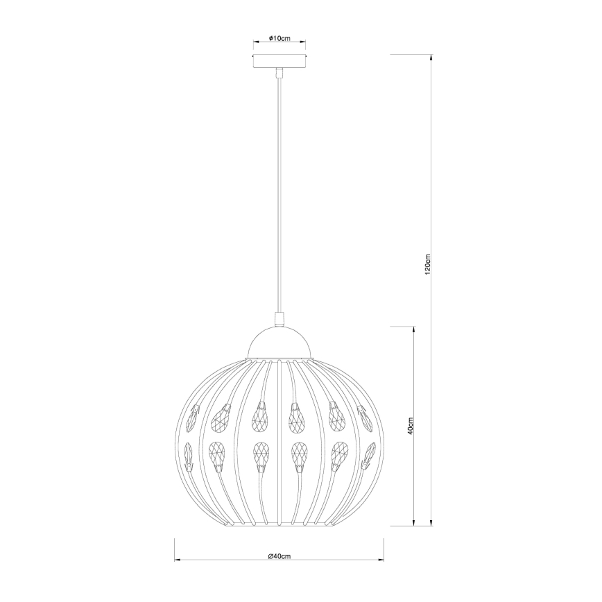 Globo - Lestenec na kablu 1xE27/60W/230V premer 40 cm