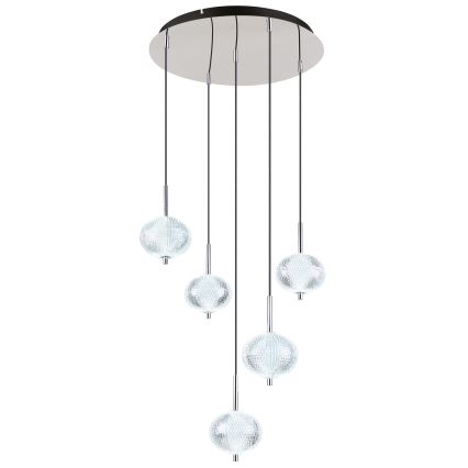 Globo - LED Lestenec na vrvici 5xLED/6,6W/230V 3000/4500/6500K