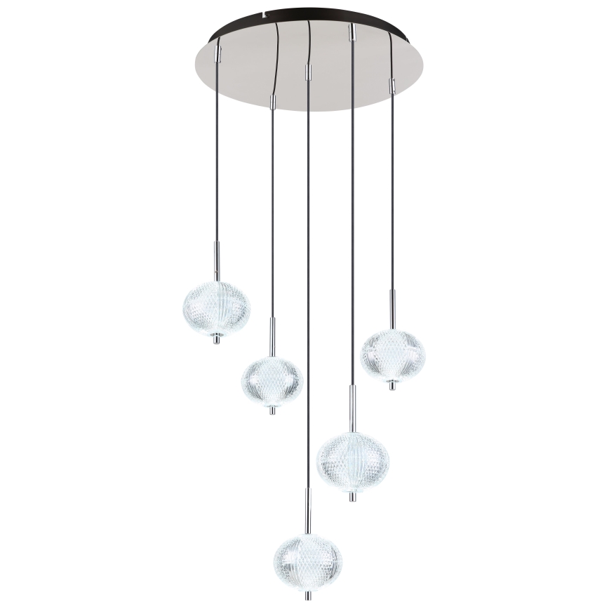 Globo - LED Lestenec na vrvici 5xLED/6,6W/230V 3000/4500/6500K
