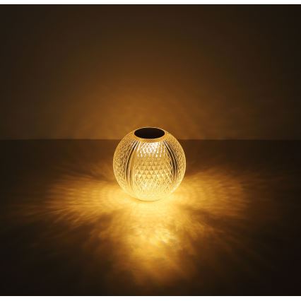 Globo - LED Zatemnitvena namizna svetilka na dotik LED/2W/5V 1200 mAh USB prozorna