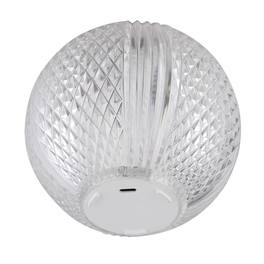 Globo - LED Zatemnitvena namizna svetilka na dotik LED/2W/5V 1200 mAh USB prozorna