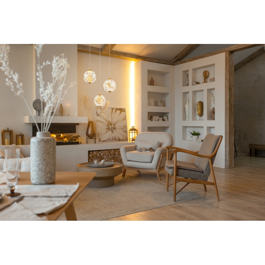 Globo - LED lestenec na kablu LED/24W/230V 3000K zlata