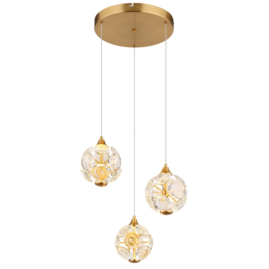 Globo - LED lestenec na kablu LED/24W/230V 3000K zlata