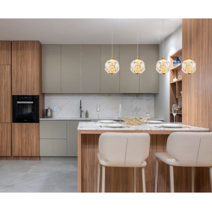 Globo - LED lestenec na žici LED/32W/230V 3000K v zlati barvi