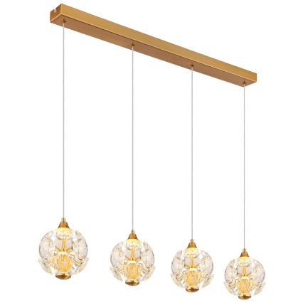 Globo - LED lestenec na žici LED/32W/230V 3000K v zlati barvi