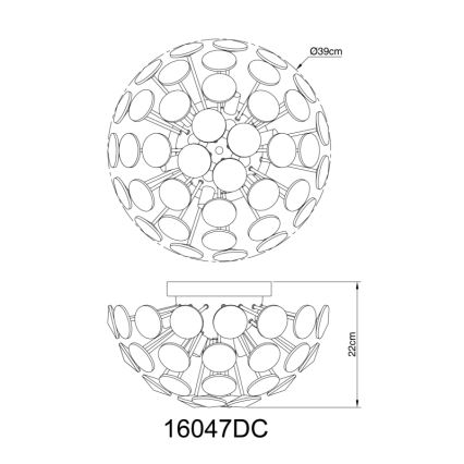 Globo - Stropna svetilka 10xG9/7W/230V sijajni krom pr. 39 cm