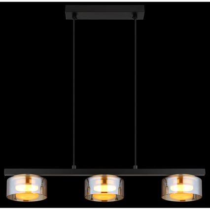 Globo - LED Lestenec na vrvici 3xGX53/6W/230V dimna/rjava