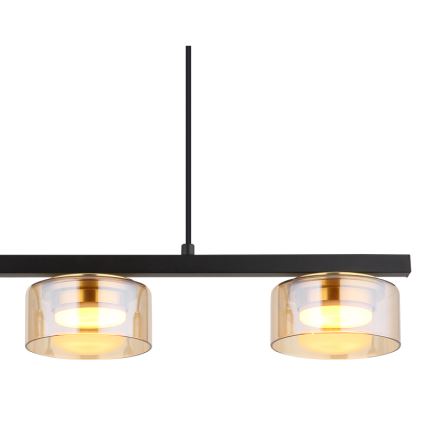 Globo - LED Lestenec na vrvici 3xGX53/6W/230V dimna/rjava