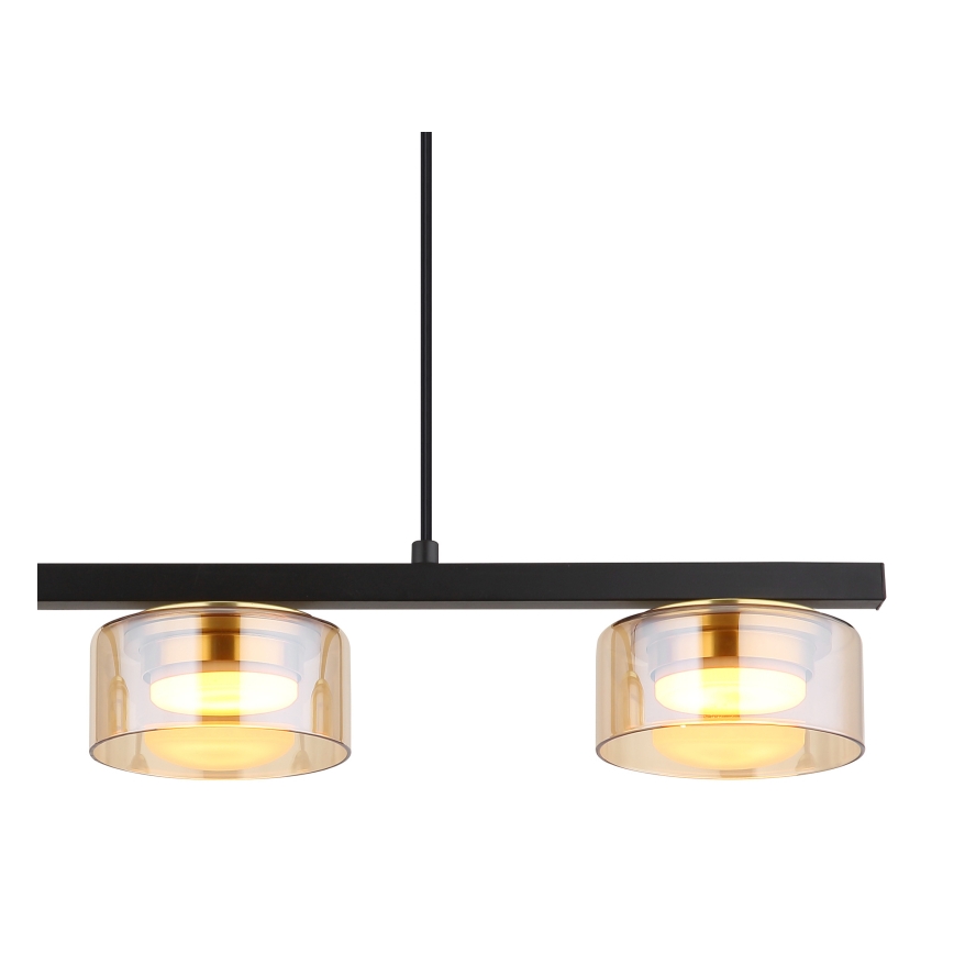 Globo - LED Lestenec na vrvici 3xGX53/6W/230V dimna/rjava