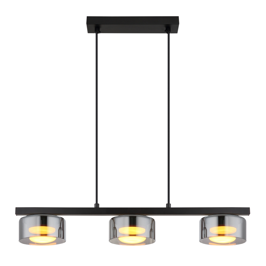 Globo - LED Lestenec na vrvici 3xGX53/6W/230V dimna/črna