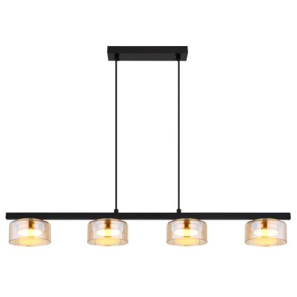 Globo - LED Lestenec na vrvici 4xGX53/6W/230V dimna/rjava