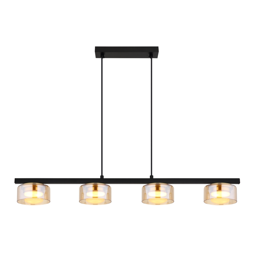 Globo - LED Lestenec na vrvici 4xGX53/6W/230V dimna/rjava