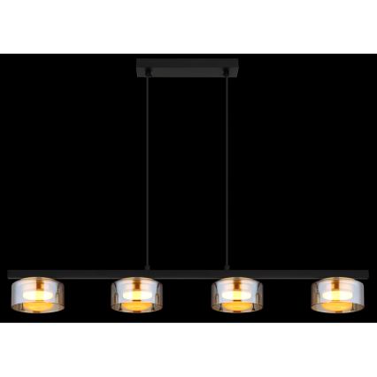 Globo - LED Lestenec na vrvici 4xGX53/6W/230V dimna/rjava