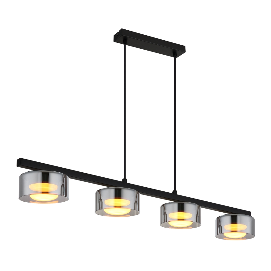 Globo - LED Lestenec na vrvici 4xGX53/6W/230V dimna/črna