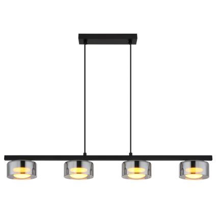 Globo - LED Lestenec na vrvici 4xGX53/6W/230V dimna/črna