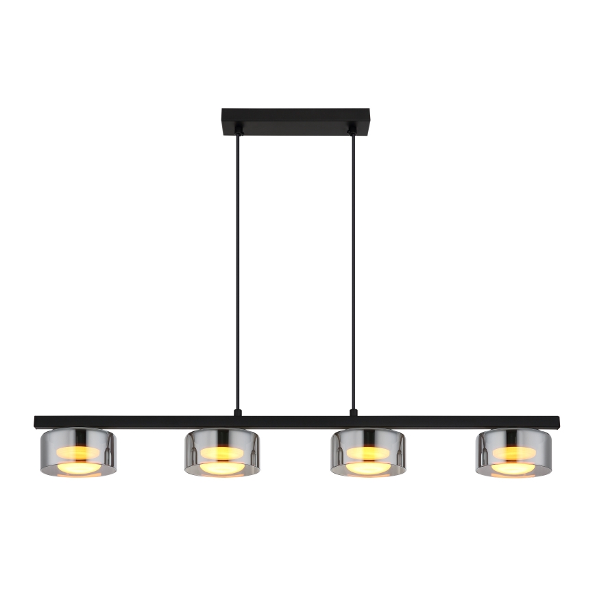 Globo - LED Lestenec na vrvici 4xGX53/6W/230V dimna/črna