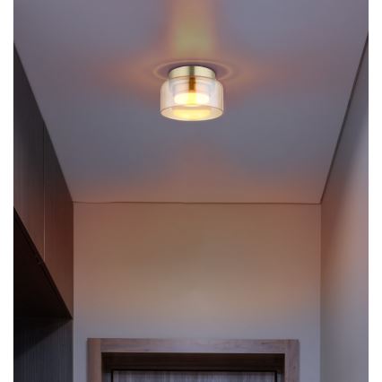 Globo - LED Stropna svetilka 1xGX53/6W/230V pr. 13 cm dimna/rjava