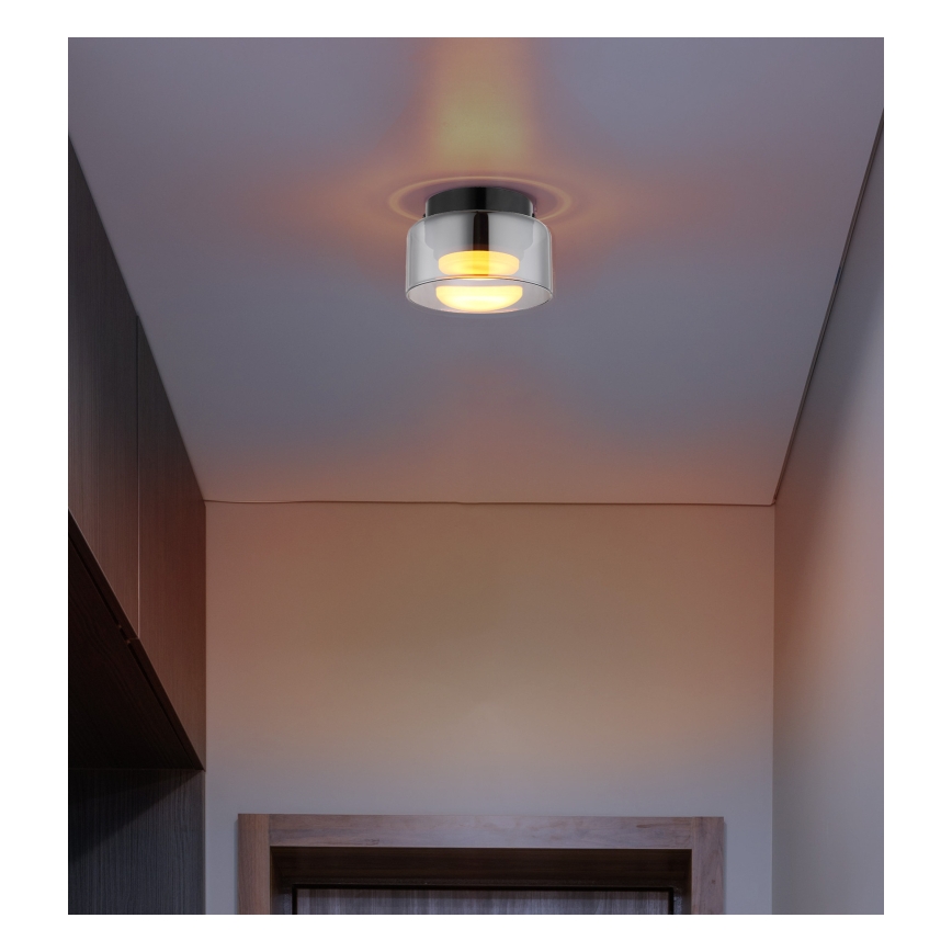 Globo - LED Stropna svetilka 1xGX53/6W/230V pr. 13 cm dimna/črna