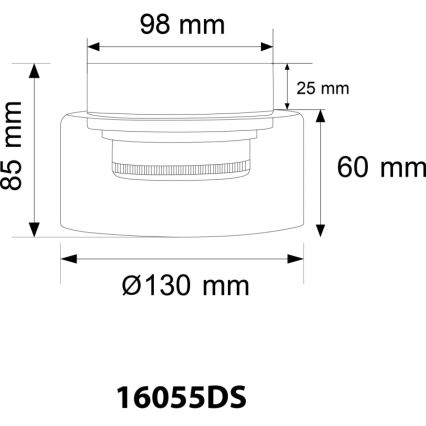 Globo - LED Stropna svetilka 1xGX53/6W/230V pr. 13 cm dimna/črna