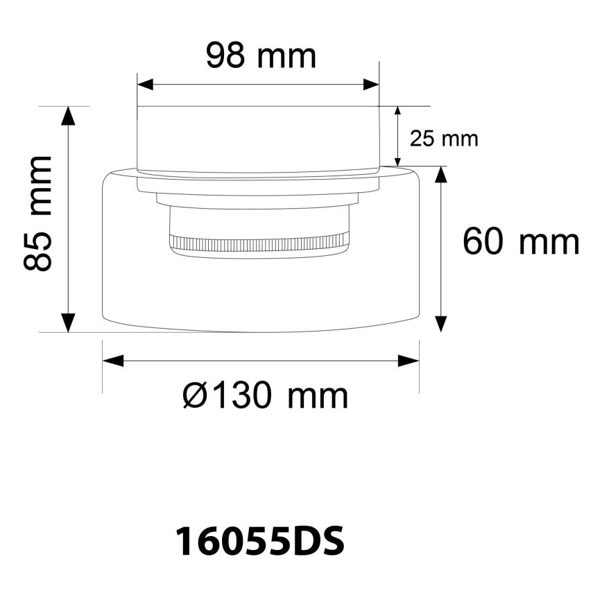 Globo - LED Stropna svetilka 1xGX53/6W/230V pr. 13 cm dimna/črna