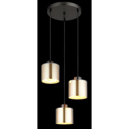Globo - Lestenec na vrvici 3xE27/60W/230V sijajni krom pr. 33 cm