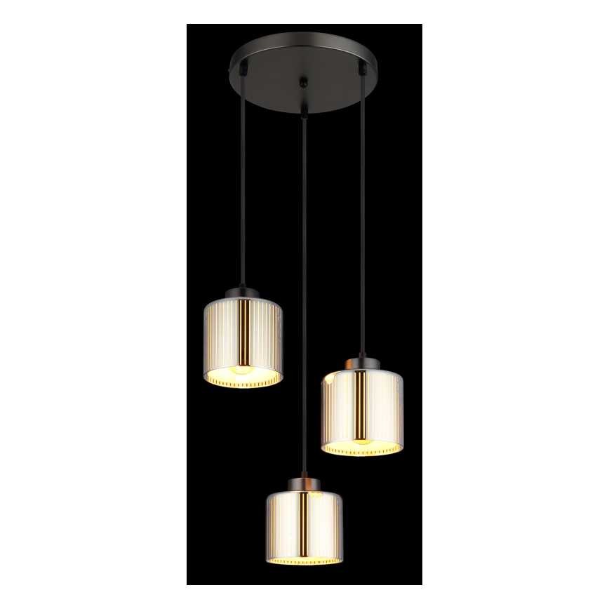 Globo - Lestenec na vrvici 3xE27/60W/230V sijajni krom pr. 33 cm