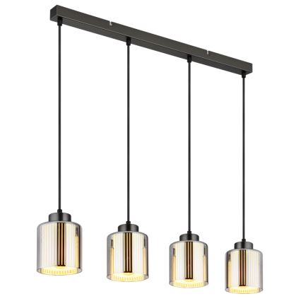 Globo - Lestenec na vrvici 4xE27/60W/230V sijajni krom