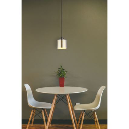 Globo - Lestenec na vrvici 1xE27/60W/230V sijajni krom pr. 14 cm