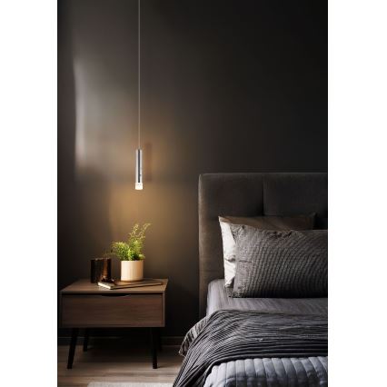 Globo - LED svetilka z zatemnjevanjem in upravljanjem na dotik, polnilna 2v1 LED/2W/230/5V matni krom