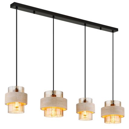 Globo - Lestenec na kablu 4xE27/40W/230V travertin